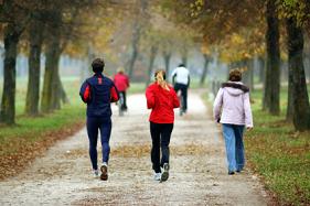 Image of joggers in the West End neighborhood, located in Washington D.C., by Capital Dental Center.